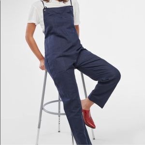 Lacausa cezanne linen blend navy blue overalls jumper